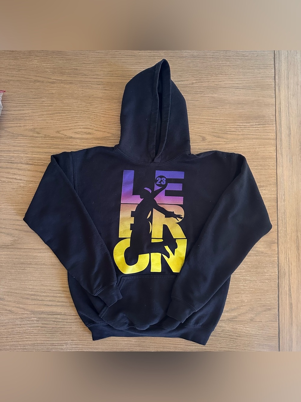 Boys XL LeBron James 23 Basketball Graphic Black Hoodie